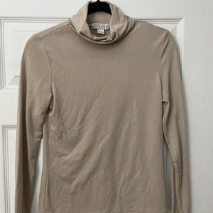 Forever 21, Small Long Sleeve Turtle Neck Nude Shirt